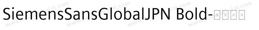 SiemensSansGlobalJPN Bold字体转换
